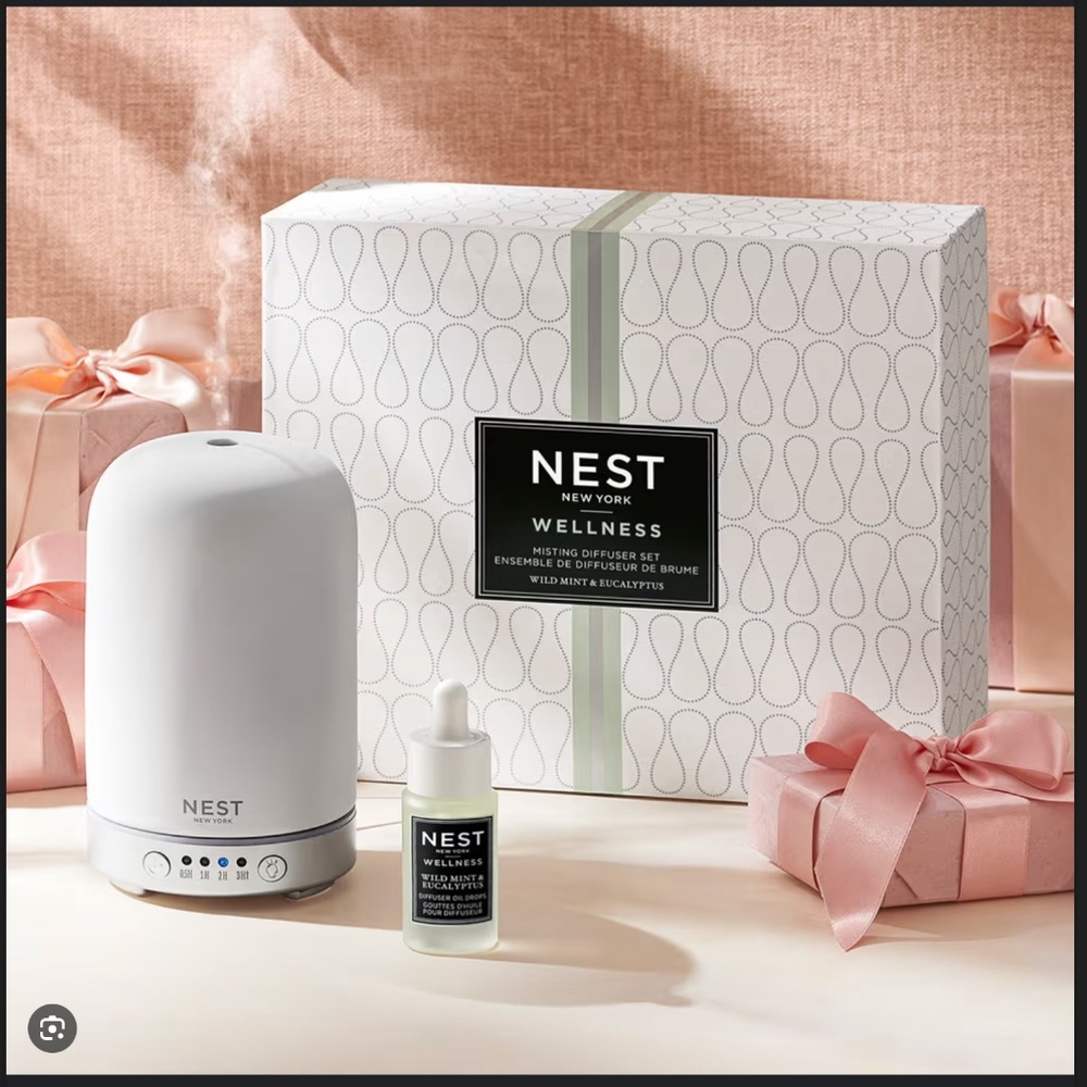 NEST Fragrances Wellness Misting Diffuser Set Wild Mint & Eucalyptus - Picture 5 of 6